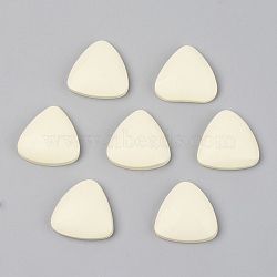 Painted Natural Wood Cabochons, Triangle, Beige, 21.5x22x6mm(WOOD-T021-47A)