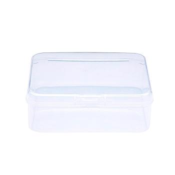 Square Plastic Bead Storage Containers, Clear, 7.4x7.3x2.5cm
