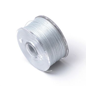 Special Coated Polyester Beading Threads for Seed Beads, Light Steel Blue, 0.1mm, about 50yards/roll