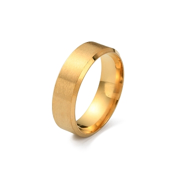 201 Stainless Steel Plain Band Ring for Men Women, Matte Gold Color, 8mm, Inner Diameter: 22.3mm