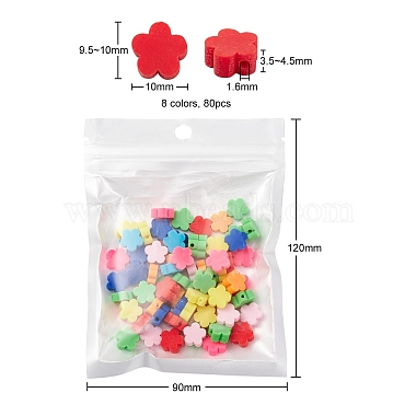 80Pcs 8 Colors Handmade Polymer Clay Beads(CLAY-YW0001-42)-4