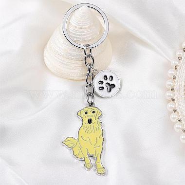 WEWAYSMILE Dog Keychain Car Keychain Pet Pendant Key-Ring Lovely Dog Key-ring Portable Metal Keychain Gift for Pet Lover Birthday Puppy Theme Party Supplies (Labrador)(JX806A)-3