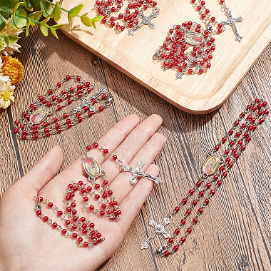 Acrylic Rosary Bead Necklace(NJEW-PH01475)-3