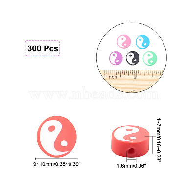 NBEADS 300Pcs Handmade Polymer Clay Beads(CLAY-NB0001-59)-2
