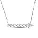 TINYSAND 925 Sterling Silver Shining Cubic Zirconia Arrow Pendant Necklaces(TS-N391-S)-1