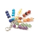Décorations de pendentif de pompon perlé de pierre gemme de thème de chakra(HJEW-JM00684)-4