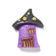 Hallowmas Opaque Resin Decoden Cabochons, House, Medium Purple, 27.5x22x7.5mm(RESI-S393-01R)