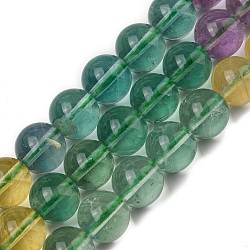 Natural Fluorite Beads Strands, Round, 8mm, Hole: 1.2mm, about 49pcs/strand, 15.67~15.75''(39.8~40cm)(G-A216-02A)