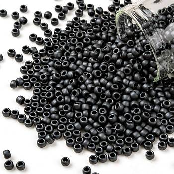 TOHO Round Seed Beads, Japanese Seed Beads, (611) Matte Color Opaque Gray, 8/0, 3mm, Hole: 1mm, about 1110pcs/50g