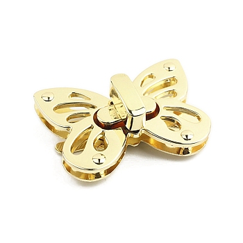 Alloy Purse Locks, Women's Bag Making Supplies, Butterfly, Golden, 4.9x4.2cm