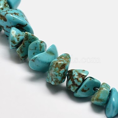 Chips Synthetic Turquoise Beads Strands(X-G-N0134-08A)-2