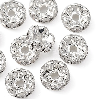 Abalorios de latón Diamante de imitación espaciador(RB-YW0001-05C-01S)-2
