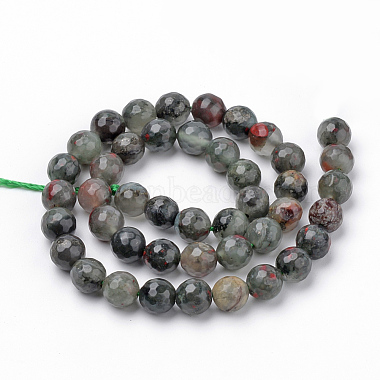 Natural African Bloodstone Beads Strands(G-Q462-95-10mm)-2