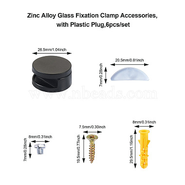 Accessoires de pince de fixation de verre en alliage de zinc(SW-TAC0001-27)-3