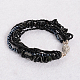 Черный агат многожильных браслеты(BJEW-L488-02)-1