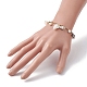 Natural Spiral Shell & Glass Pearl Charm Bracelets(BJEW-JB09973)-3