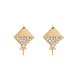 Brass Micro Pave Clear Cubic Zirconia Stud Earring Findings(KK-S364-137)-1