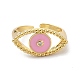 Evil Eye Clear Cubic Zirconia Wide Band Ring for Girl Women(ZIRC-C025-41G)-2