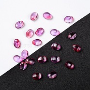 Czech Glass Beads, Tulip Petal/Lily Petal, Deep Pink, 8.5x6x4mm, Hole: 1mm, about 37pcs/10g(X-GLAA-L025-D13)