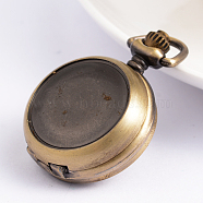 Flat Round Alloy Watch Heads, Antique Bronze, 40x29.5x12mm, Hole: 8x2mm, fit for 23mm in diameter photo(WACH-D016-01)