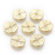 Tibetan Style Alloy Beads, Lead Free and Cadmium Free, Flat Round, Golden, 13x1mm, Hole: 2.5mm(EA11936Y-G)