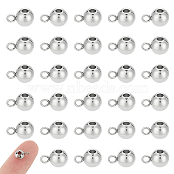 304 Stainless Steel Tube Bails, Loop Bails, Rondelle Bail Beads, Stainless Steel Color, 9x5x6mm, Hole: 2mm, 100pcs/box(STAS-UN0005-52)