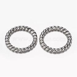 Alloy Linking Rings, Antique Silver, 23x2.5mm, Hole: 17mm(PALLOY-G151-04AS)