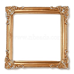 Resin Embossed Photo Frames, for Jewelry Photography Photo Frame Decor Accessories, Chocolate, 115x112x10.5mm, Inner Diameter: 86x87mm(AJEW-C028-01B)
