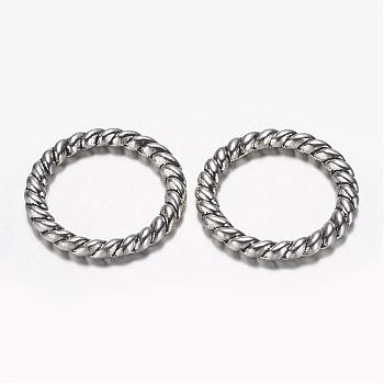 Alloy Linking Rings, Antique Silver, 23x2.5mm, Hole: 17mm