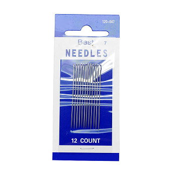 Stainless Steel Pins Packing Needles, Stainless Steel Color, 47x1mm, Hole: 2x0.5mm, about 12pcs/bag