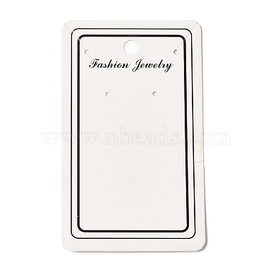 White Rectangle Paper Earring Display Cards