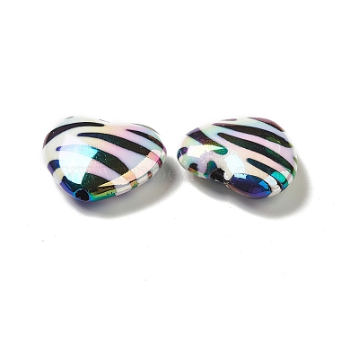 UV Plating Opaque Rainbow Iridescent Acrylic Beads(PACR-D069-05)-4