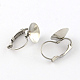 Smooth Surface 304 Stainless Steel Leverback Earring Findings(STAS-R063-101)-1