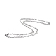 201 Stainless Steel Figaro Chain Necklace for Men Women(NJEW-I122-04P)-1