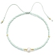 Glass Imitation Pearl & Seed Braided Bead Bracelets(WO2637-08)-1
