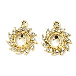 Animal Theme UV Plating Alloy Crystal Rhinestone Pendants, Golden, Peacock Charm, 20.5x17.5x4mm, Hole: 1.8mm(ALRI-T012-07H-G)