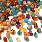 Opaque Acrylic Imitation Gemstone Beads, Nuggets, Mixed Color, 9x7x5.5mm, Hole: 1.5mm, about 2500pcs/500g(OACR-G061-04)