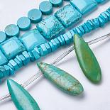 5mm Mixed Color Mixed Shapes Sinkiang Turquoise Beads(TURQ-K003-09)