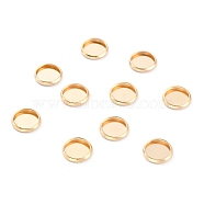 304 Stainless Steel Cabochon Settings, Plain Edge Bezel Cups, Flat Round, Golden, 10x2mm Tray: 8mm(STAS-Y001-12B-G)