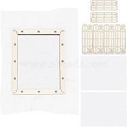 Basswood Assembled Paper Making Frame, with Gauze, Rectangle, PapayaWhip, 190x150mm(DIY-WH0001-73A)