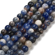 Natural Sodalite Beads Strands, Round, 6mm, Hole: 1mm, about 62~63pcs/strand, 14.76''~14.96''(37.5~38cm)(GSR6mmC013-1)