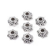 Tibetan Silver Bead Caps, Lead Free & Cadmium Free, Gear, Antique Silver, about 5mm wide, 2.1mm long, Hole: about 1mm(AA220)