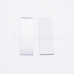 Rectangle Shape Glass Mirror, for Folding Compact Mirror Cover Molds, White, 50x16x1.5mm(GLAA-WH0018-81A)