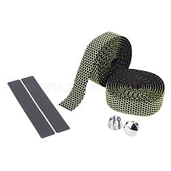 High Density Synthetic Sponge Non-slip Band, with Stickers, Plastic Plug, Bicycle Accessories, Lawn Green, 29x3mm, 2m/roll, 2rolls/set(FIND-GF0001-11G)