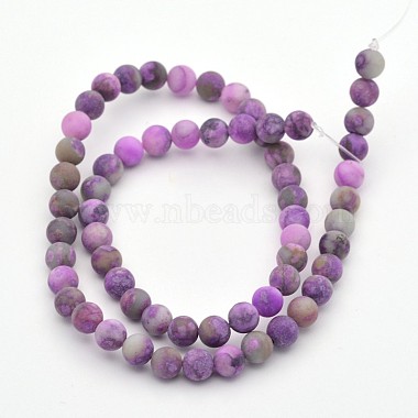 Natural & Dyed Gemstone Round Beads Strands(X-G-D661-8mm-1)-2