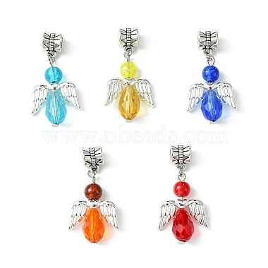Mixed Color Angel & Fairy Glass Dangle Charms
