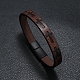 Cross Imitation Leather Flat Cord Bracelet(PW-WG11142-02)-1