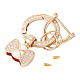 1Pc DIY Alloy Rhinestone Spring Gate Rings Keychains(FIND-TA0008-54B-G)-2