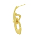 Rack Plating Brass Twist Oval Dangle Stud Earrings for Women(EJEW-G322-24MG)-1