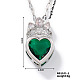 Fashionable Brass Cubic Zirconia Crown Heart-Shaped Pendant Dapped Chain Necklaces for Women(SM2288-1)-1